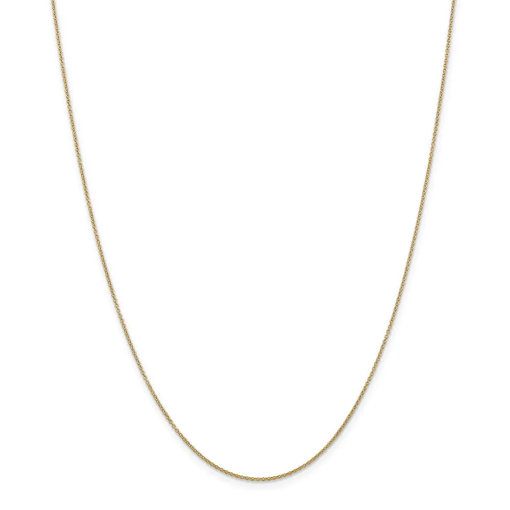 14k Yellow Gold Crossed Ski Poles Necklace