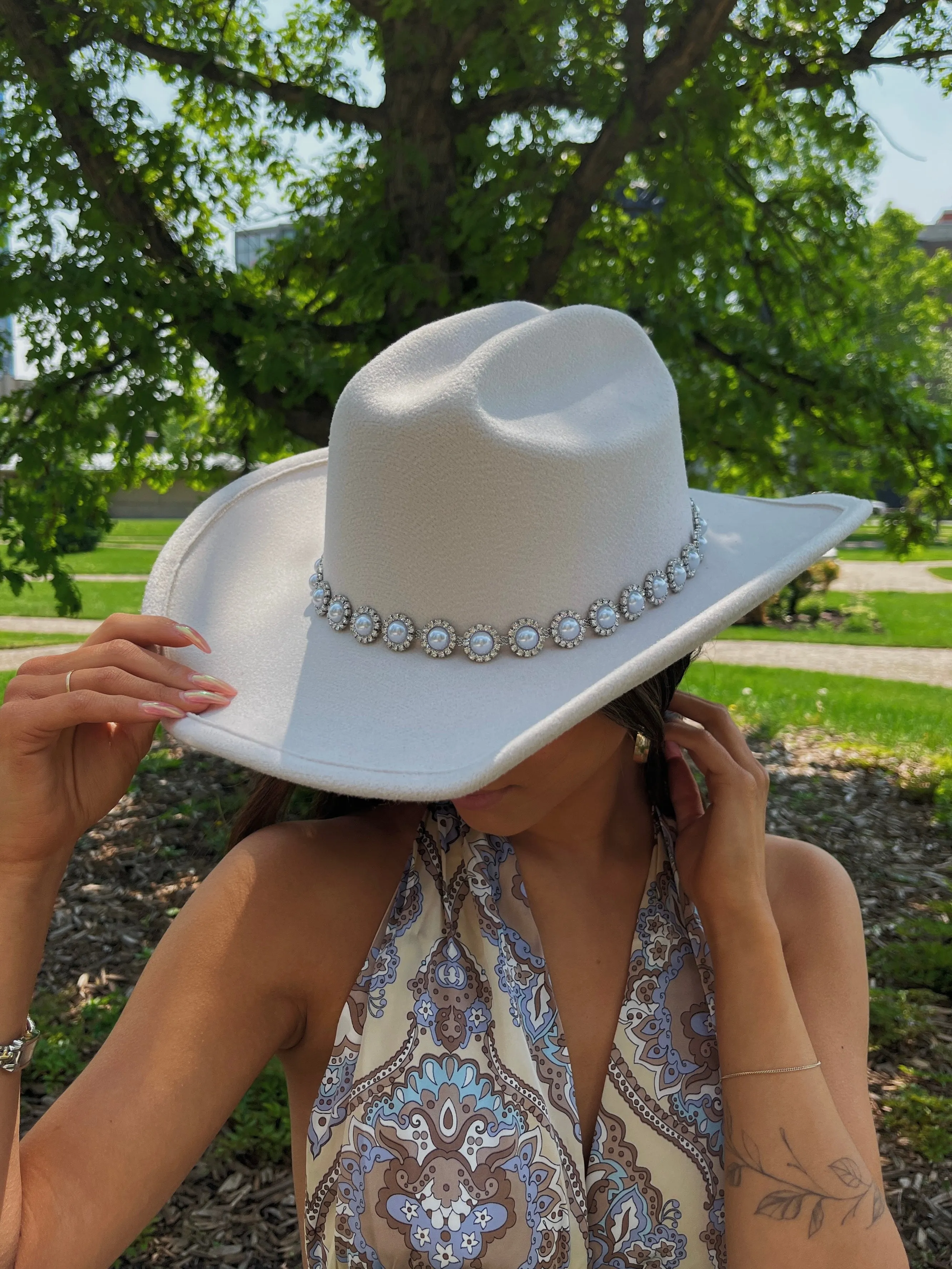 27 Pearl & Rhinestone Cowboy Hat