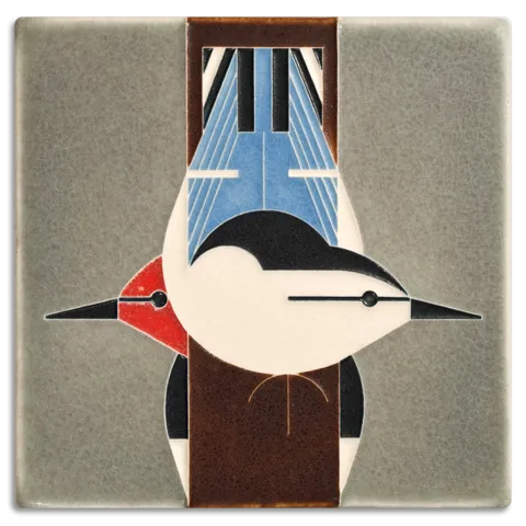 6x6 Upside Down Tile (Charley Harper) by Motawi Tileworks