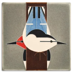 6x6 Upside Down Tile (Charley Harper) by Motawi Tileworks