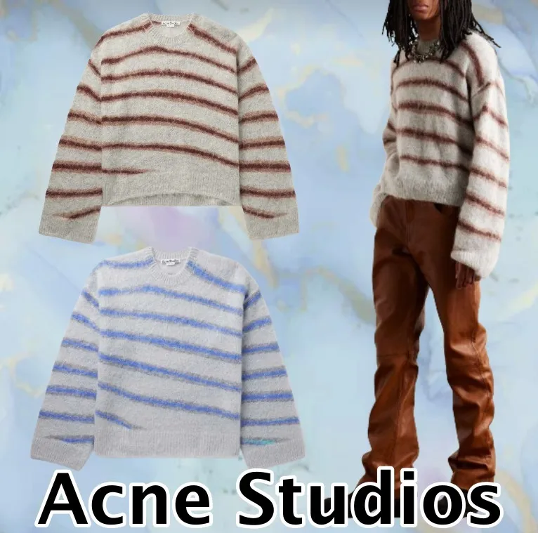 Acne Studios  |Stripes Long Sleeves Designers Sweaters