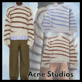 Acne Studios  |Stripes Long Sleeves Designers Sweaters