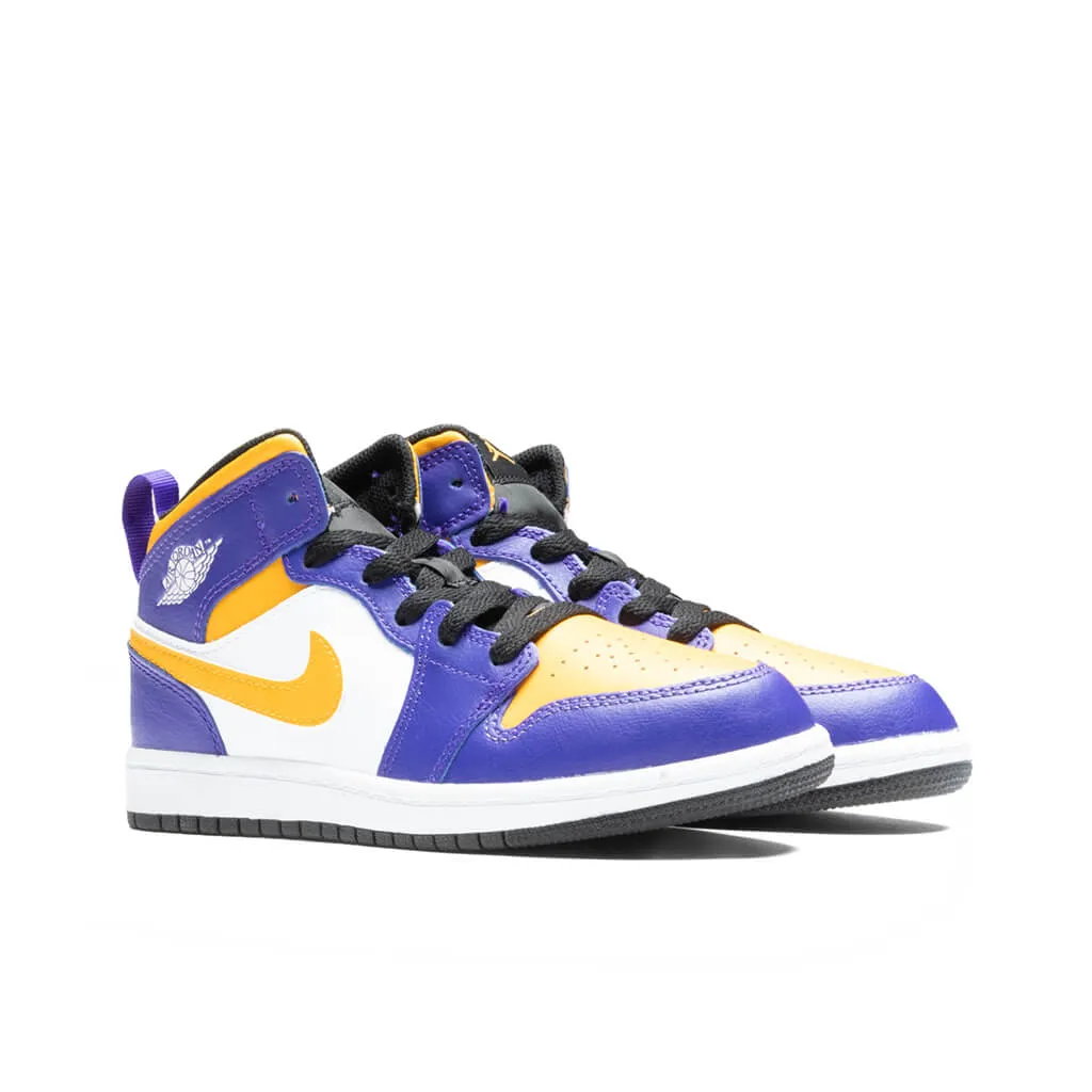 Air Jordan 1 Mid (PS) - Dark Concord/Taxi/White