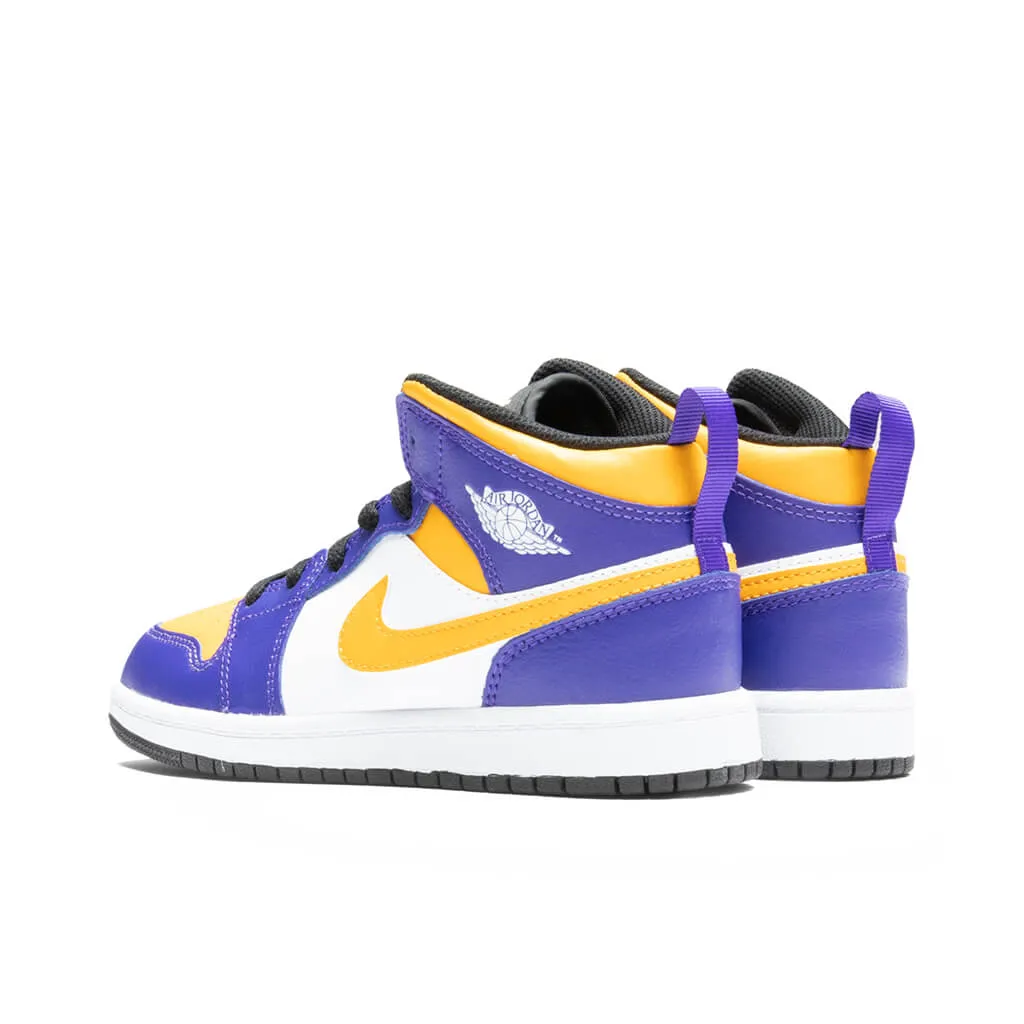 Air Jordan 1 Mid (PS) - Dark Concord/Taxi/White