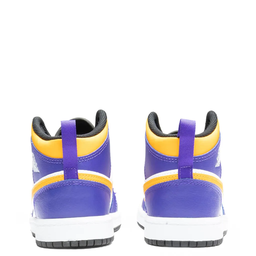 Air Jordan 1 Mid (PS) - Dark Concord/Taxi/White