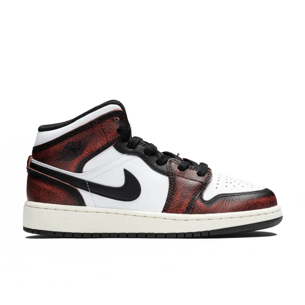 Air Jordan 1 Mid SE (GS) - Black/Infrared 23/Black