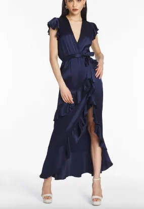 AMANDA UPRICHARD JOHANNA SILK MAXI DRESS