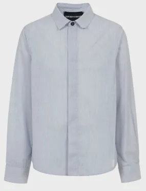 Armani Junior Boys LS Hairline Stripe Button Down Shirt