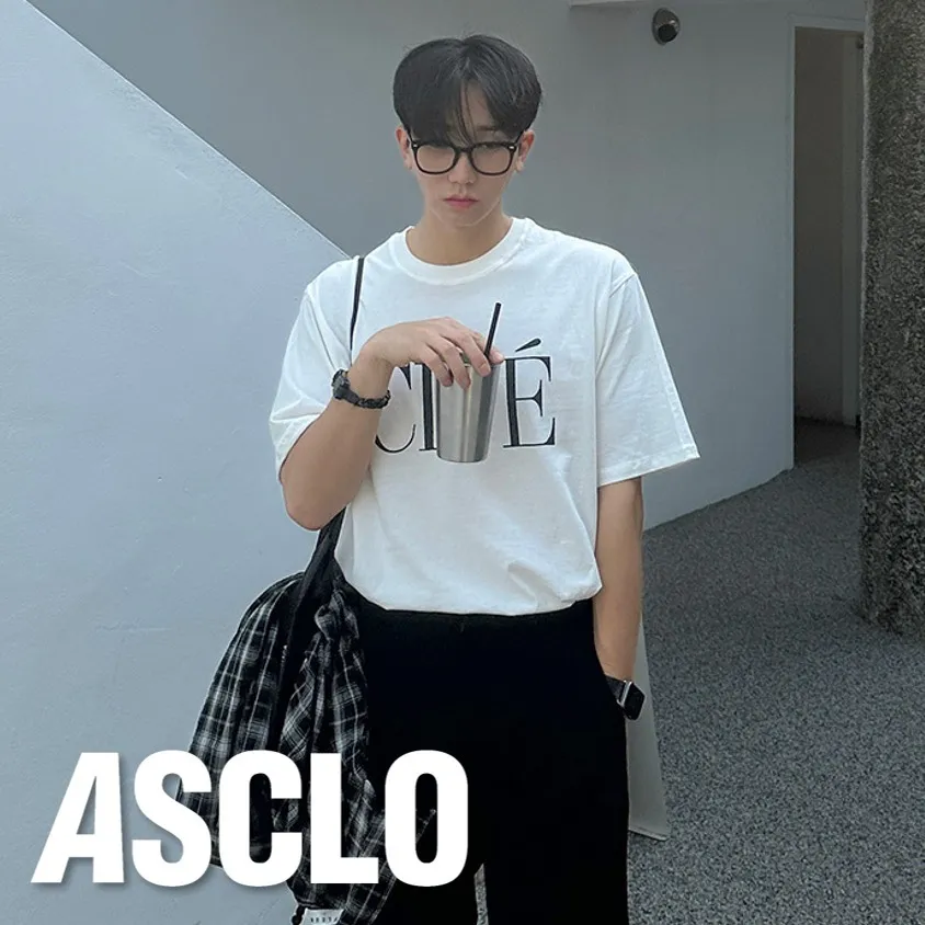 ASCLO  |Crew Neck Pullovers Unisex Street Style Cotton Short Sleeves