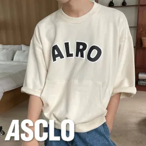 ASCLO  |Crew Neck Pullovers Unisex Sweat Street Style U-Neck Cotton