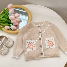 Baby Kid Girls Flower Cardigan Wholesale 23082889