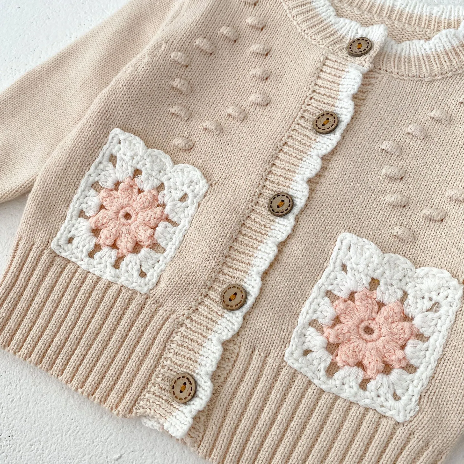 Baby Kid Girls Flower Cardigan Wholesale 23082889