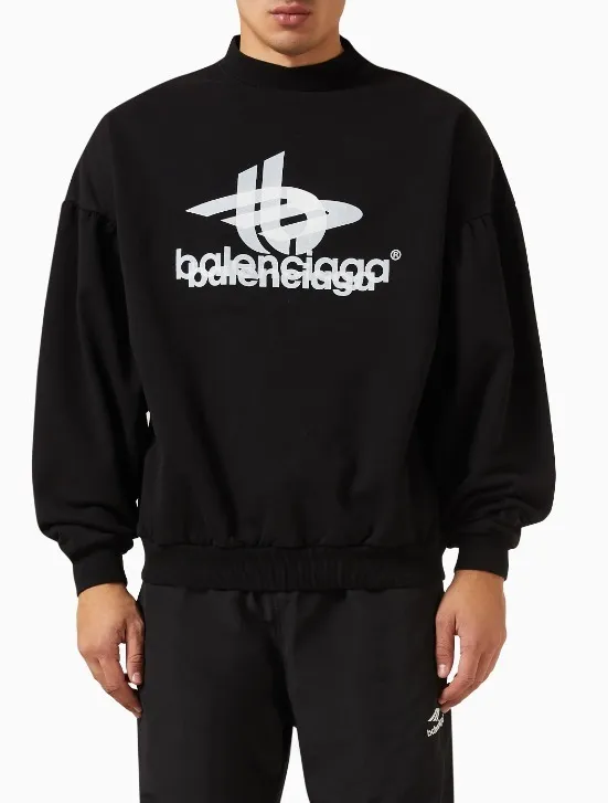 BALENCIAGA  |Crew Neck Pullovers Unisex Street Style Long Sleeves Plain