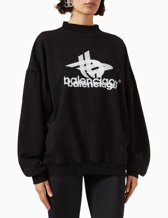 BALENCIAGA  |Crew Neck Pullovers Unisex Street Style Long Sleeves Plain