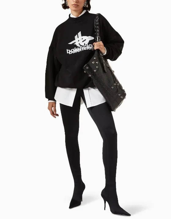 BALENCIAGA  |Crew Neck Pullovers Unisex Street Style Long Sleeves Plain