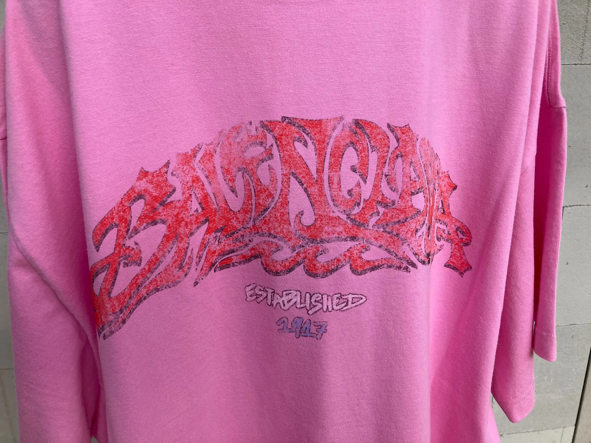 BALENCIAGA  |Offshore T-shirt Oversized in Pink