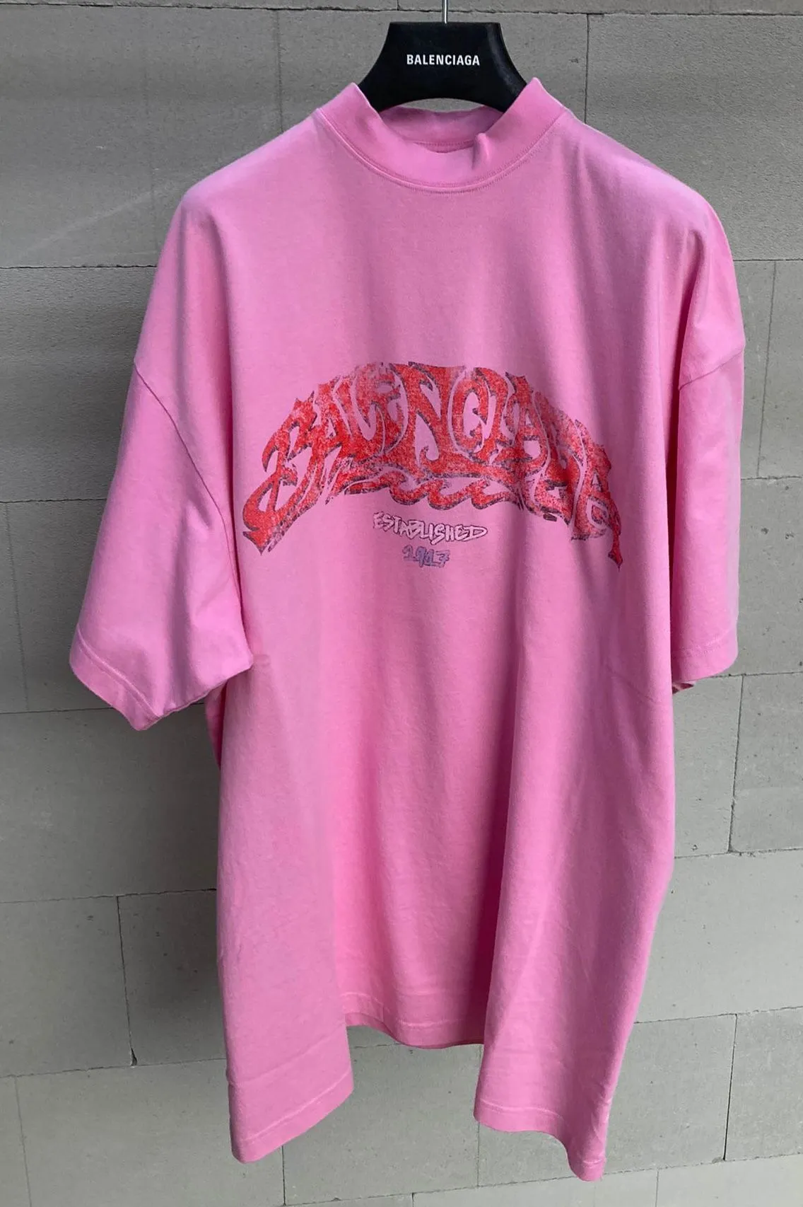 BALENCIAGA  |Offshore T-shirt Oversized in Pink