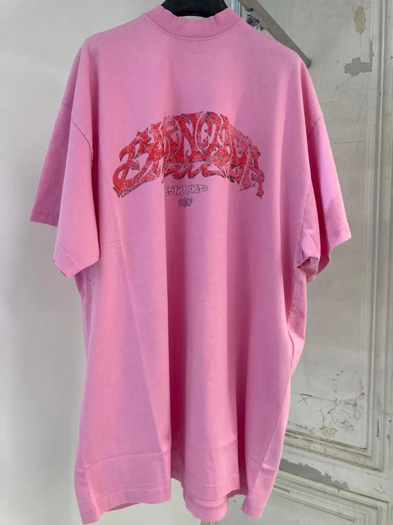 BALENCIAGA  |Offshore T-shirt Oversized in Pink