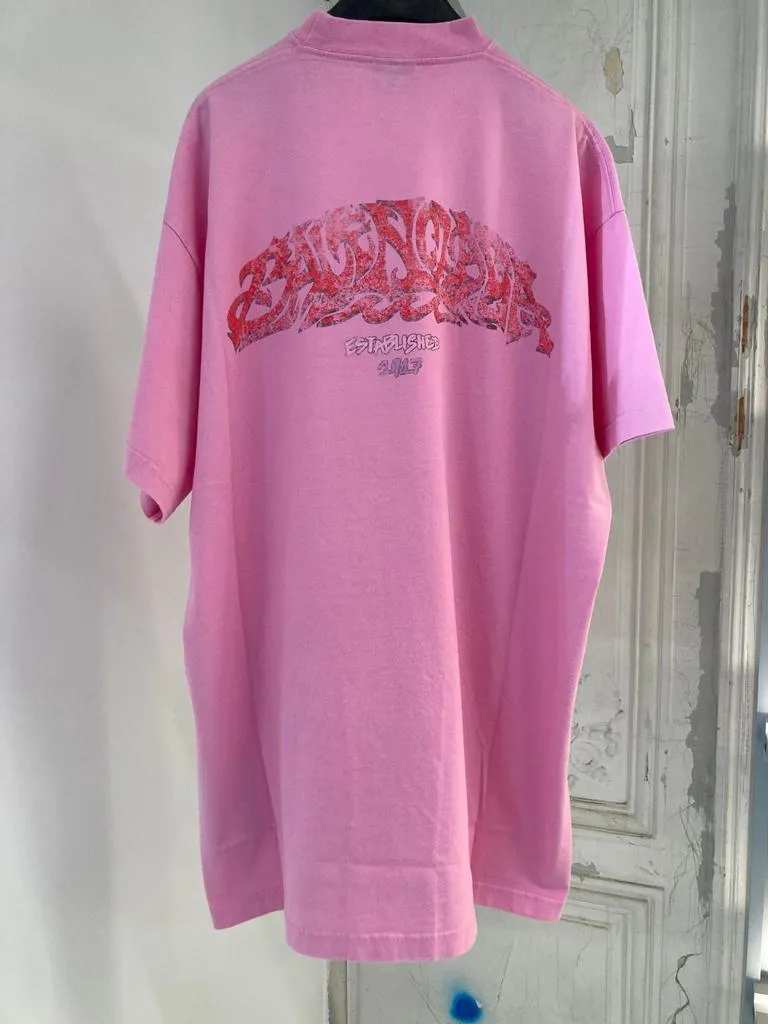 BALENCIAGA  |Offshore T-shirt Oversized in Pink