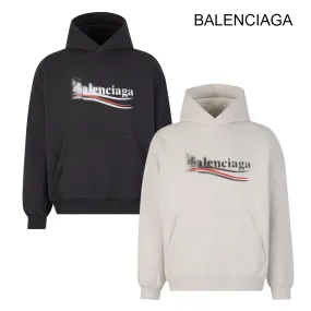 BALENCIAGA  |Pullovers Unisex Street Style Long Sleeves Plain Cotton