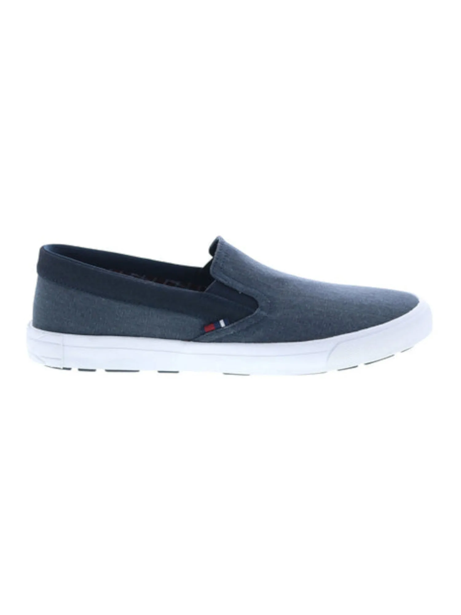 BEN SHERMAN Mens Navy Mixed Media Goring Padded Percy Round Toe Slip On Sneakers Shoes