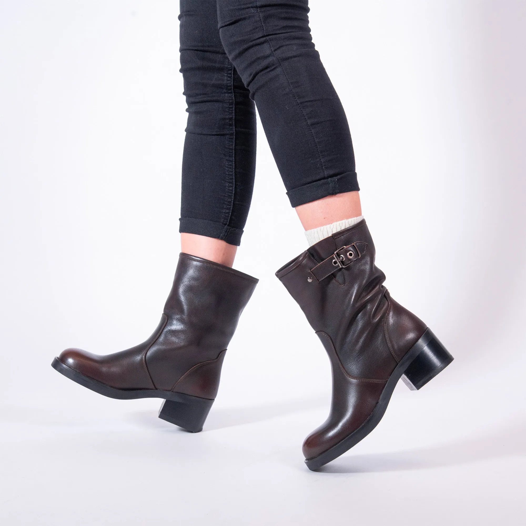 Biker boot brown