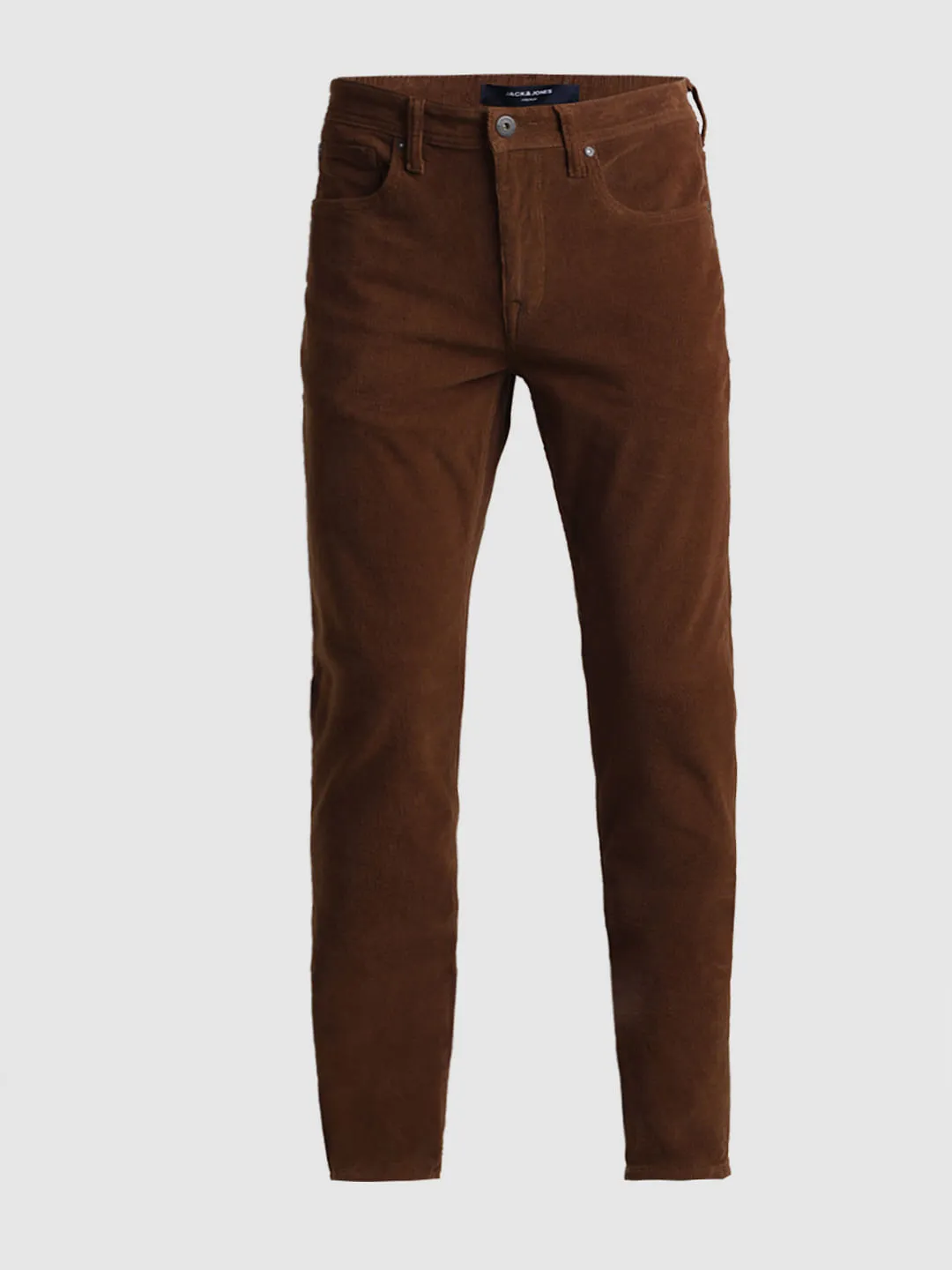 Brown Mid Rise Corduroy Pants