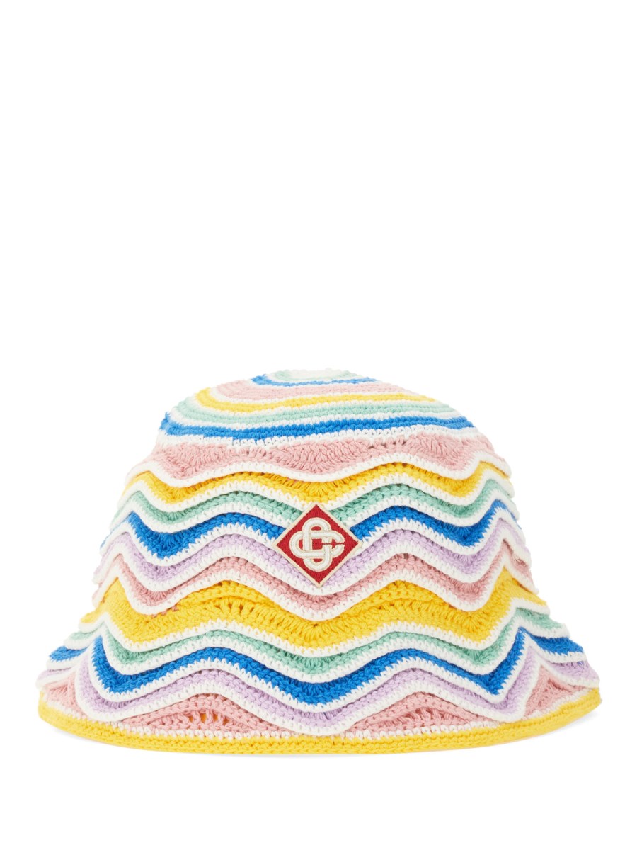 CASABLANCA    COTTON CROCHET WAVE BUCKET HAT