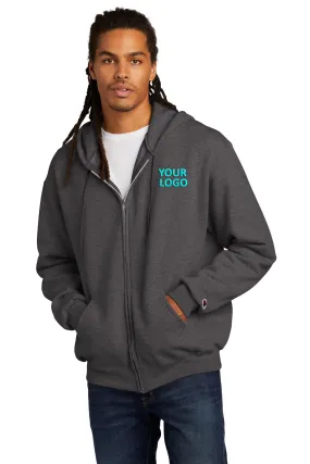 Champion Eco Fleece Full-Zip Hoodie, Charcoal Heather