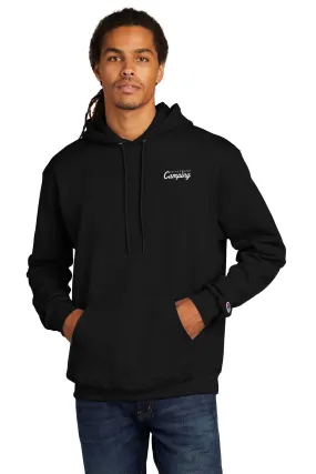 Champion Eco Fleece Pullover Hoodie, Black [Trademark Camping]