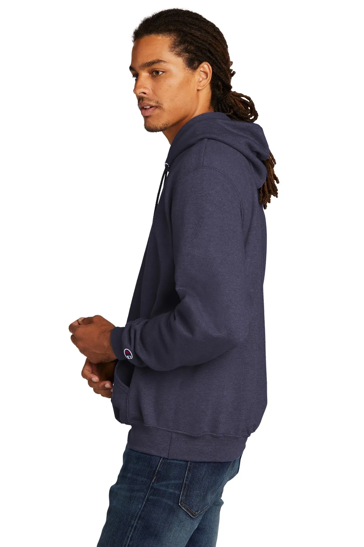 Champion Eco Fleece Pullover Hoodie, Navy Heather