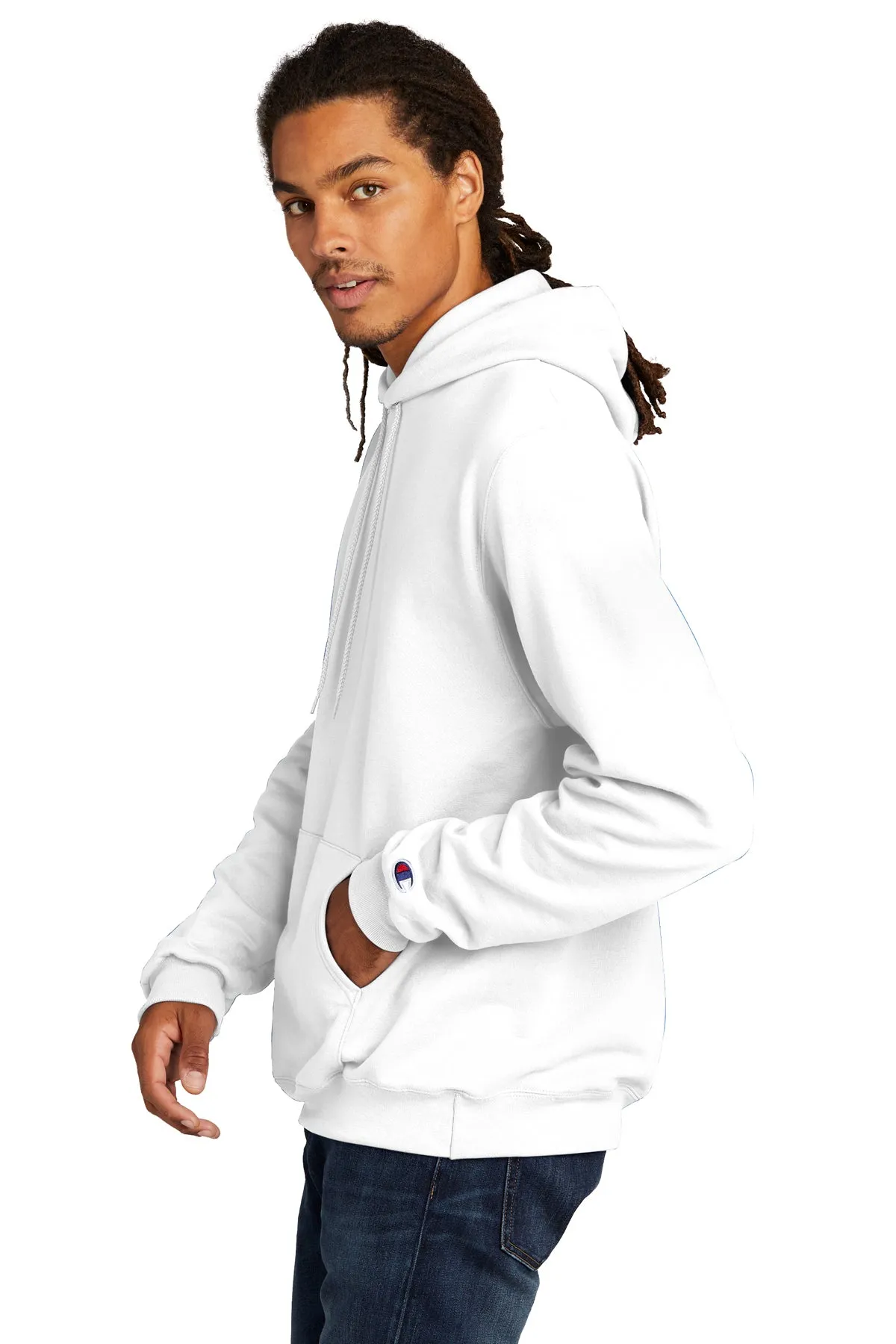 Champion Eco Fleece Pullover Hoodie, White