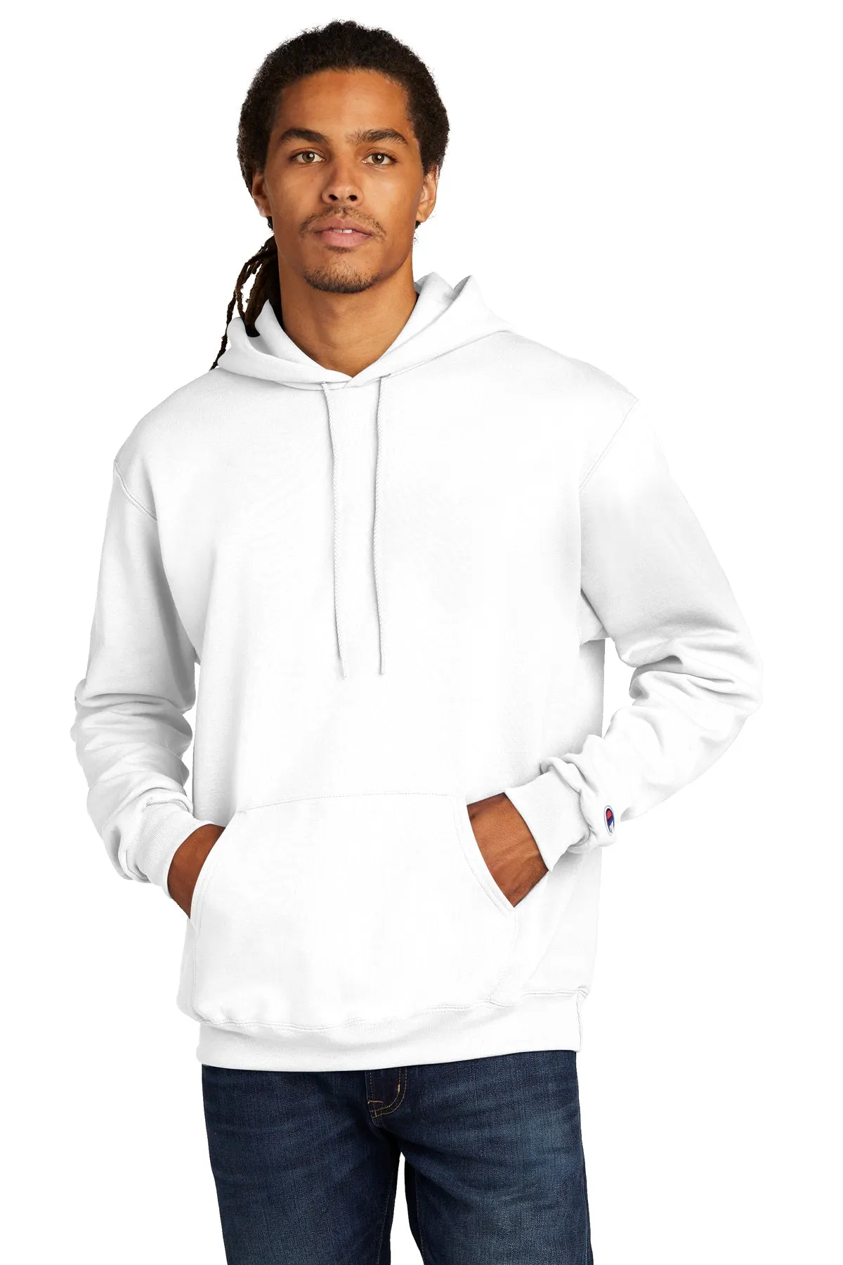 Champion Eco Fleece Pullover Hoodie, White