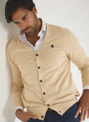 Chaqueta o Cardigan Botones Camel Hombre