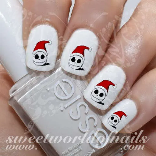 Christmas Nail Art Jack Skellington Nail Water Decals