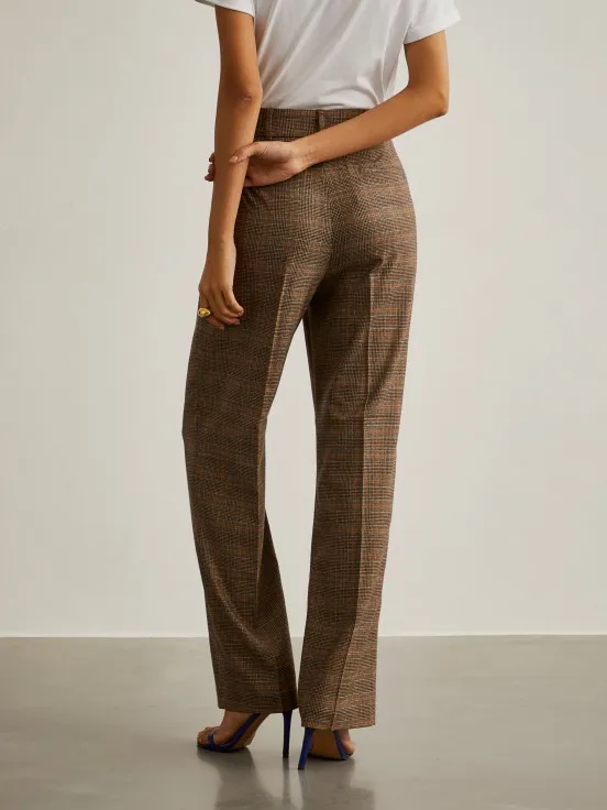 Classic plaid trousers