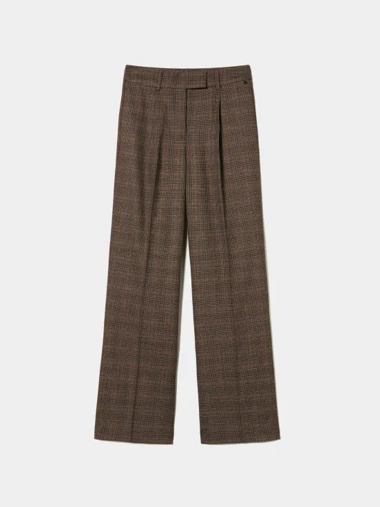 Classic plaid trousers