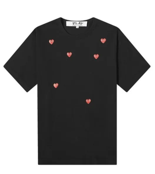 COMME des GARCONS  |Crew Neck Pullovers Heart Unisex Street Style Cotton