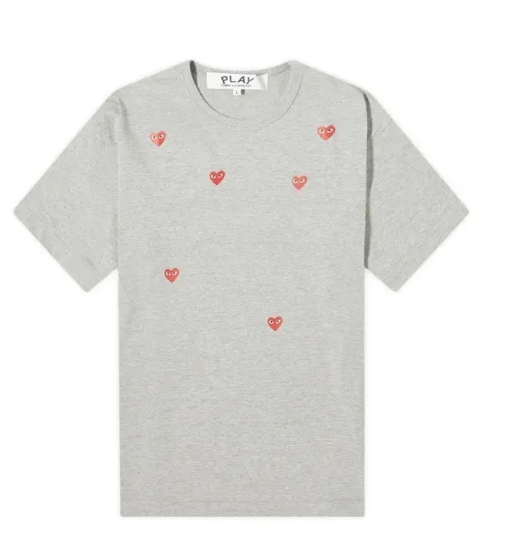 COMME des GARCONS  |Crew Neck Pullovers Heart Unisex Street Style Cotton