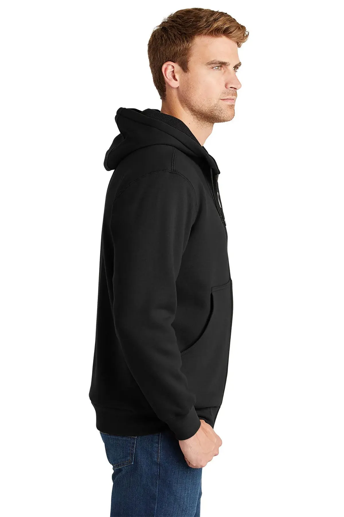 CornerStone Full-Zip Hoodie Thermal Lining, Black [Brown's Heavy Equipment, Inc.]