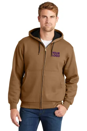 CornerStone Full-Zip Hoodie Thermal Lining, Duck Brown