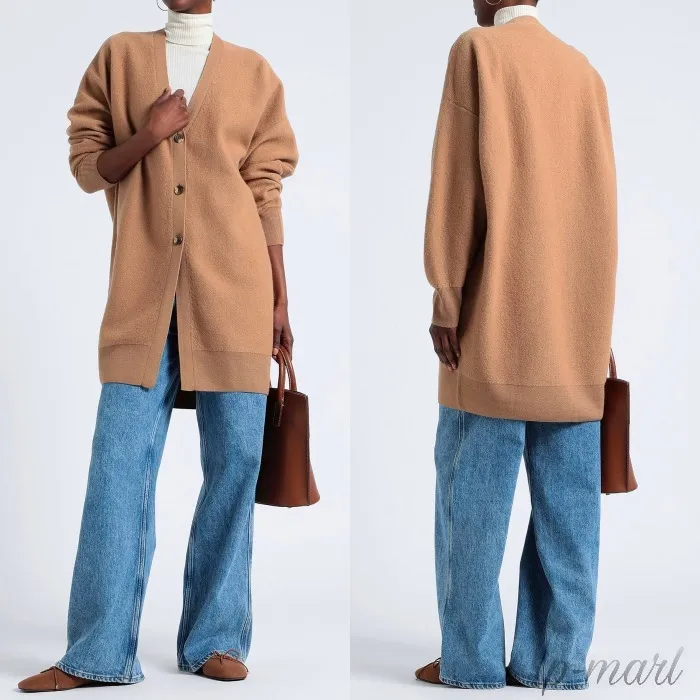 COS  |Casual Style Wool Long Sleeves Plain Cardigans