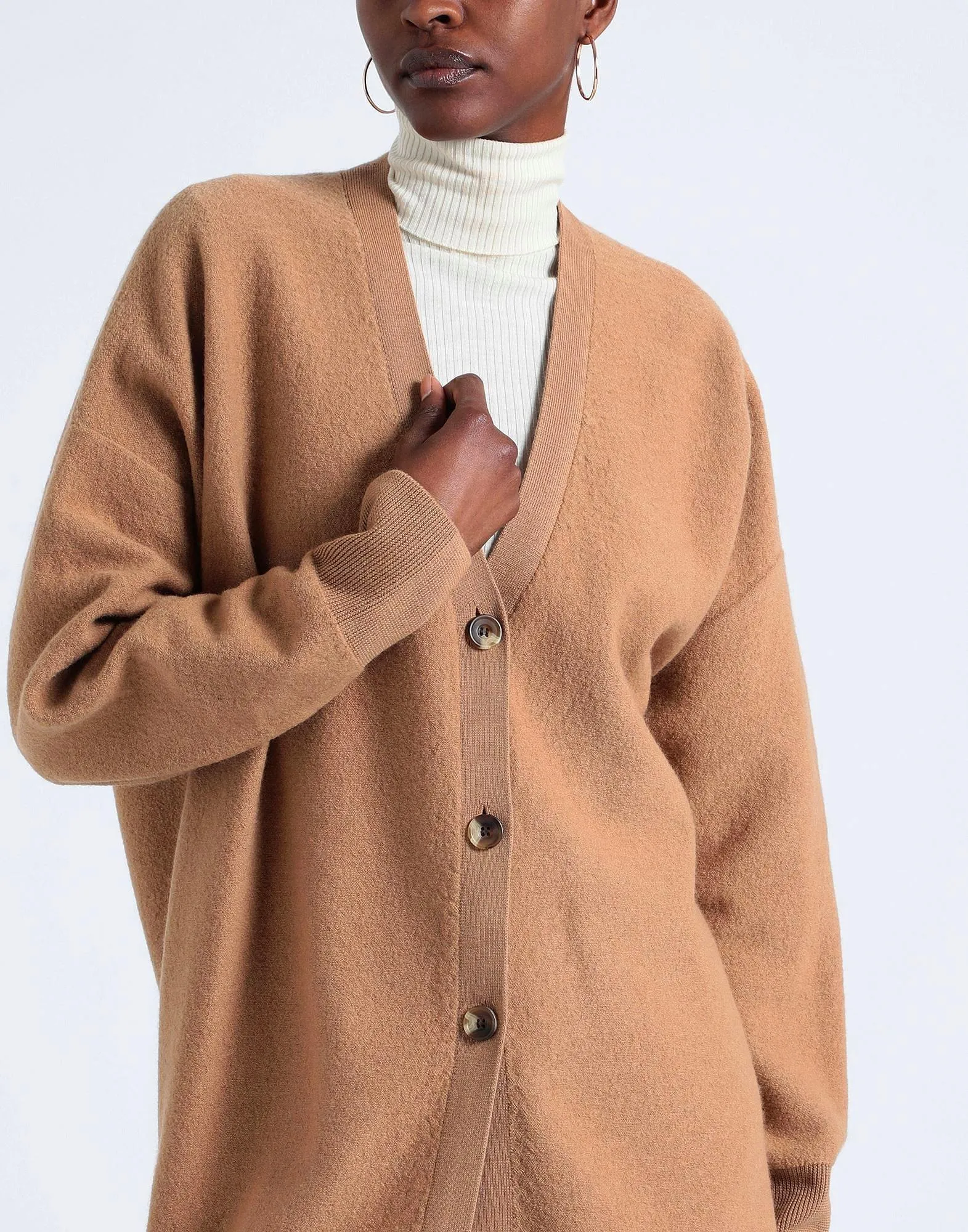 COS  |Casual Style Wool Long Sleeves Plain Cardigans