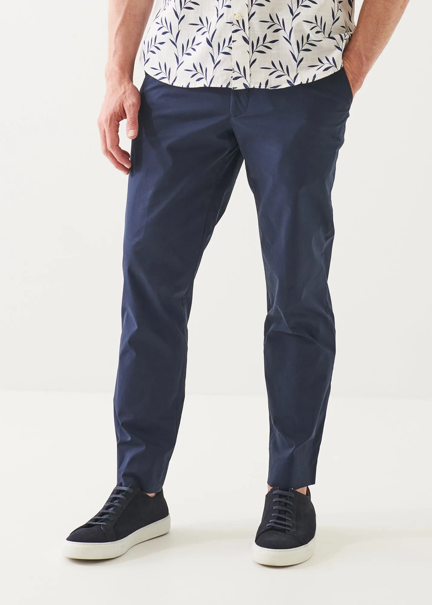 COTTON BLEND SLIM PANT