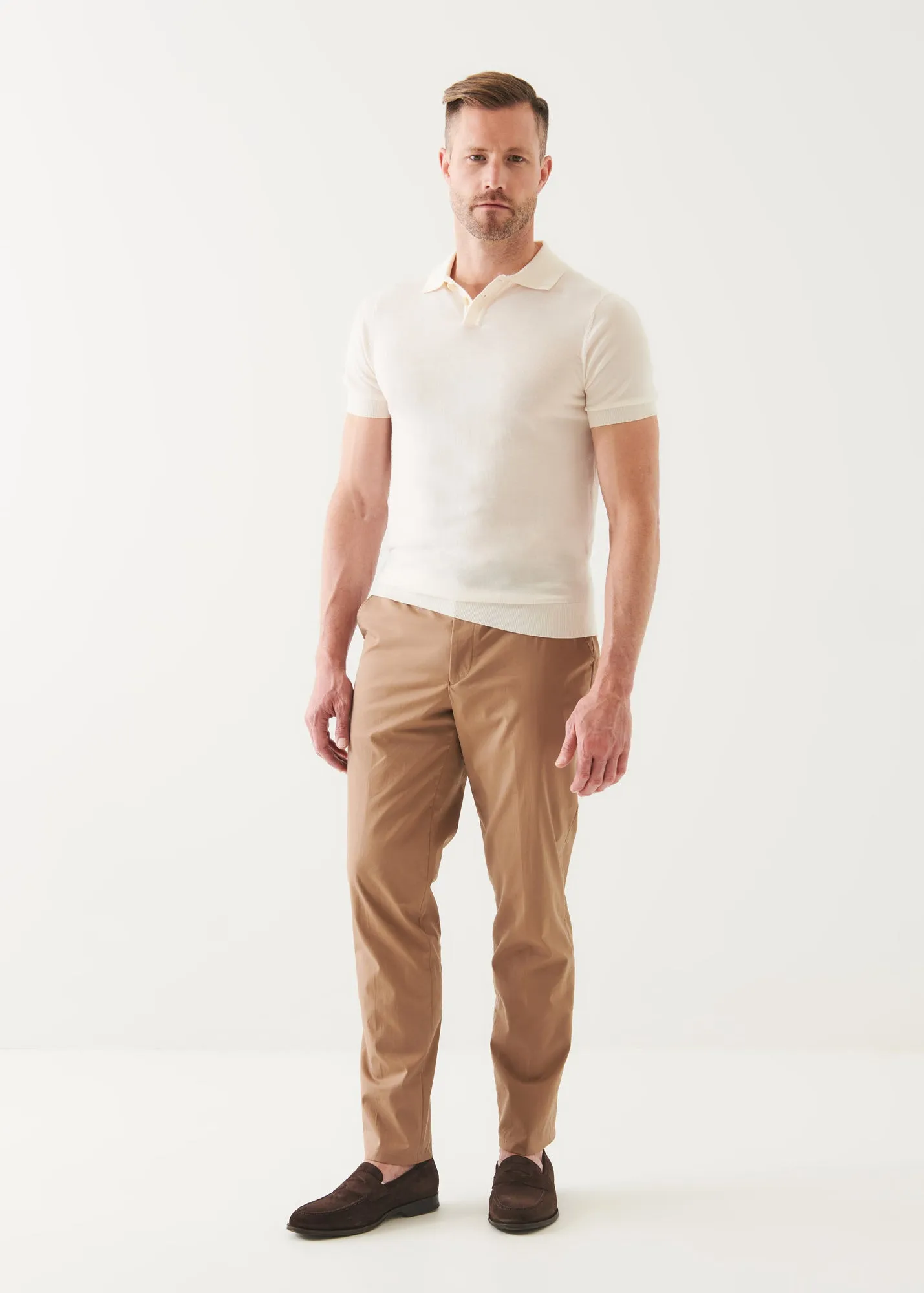 COTTON BLEND SLIM PANT