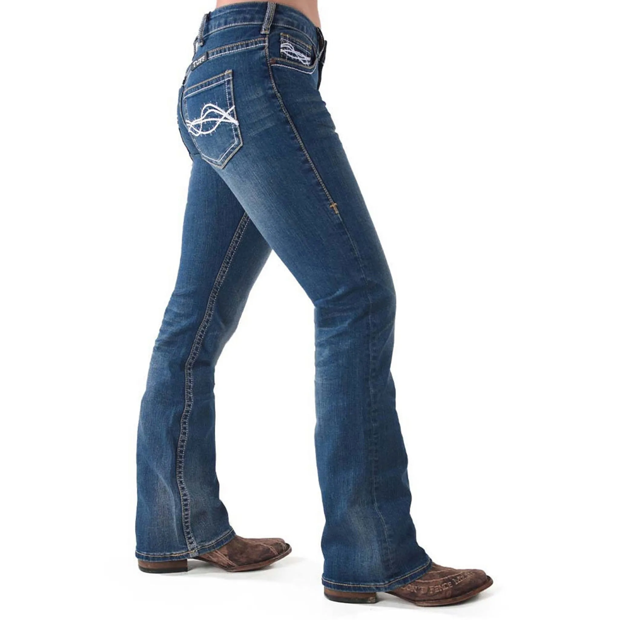 Cowgirl Tuff Medium Wash Don't Fence Me In