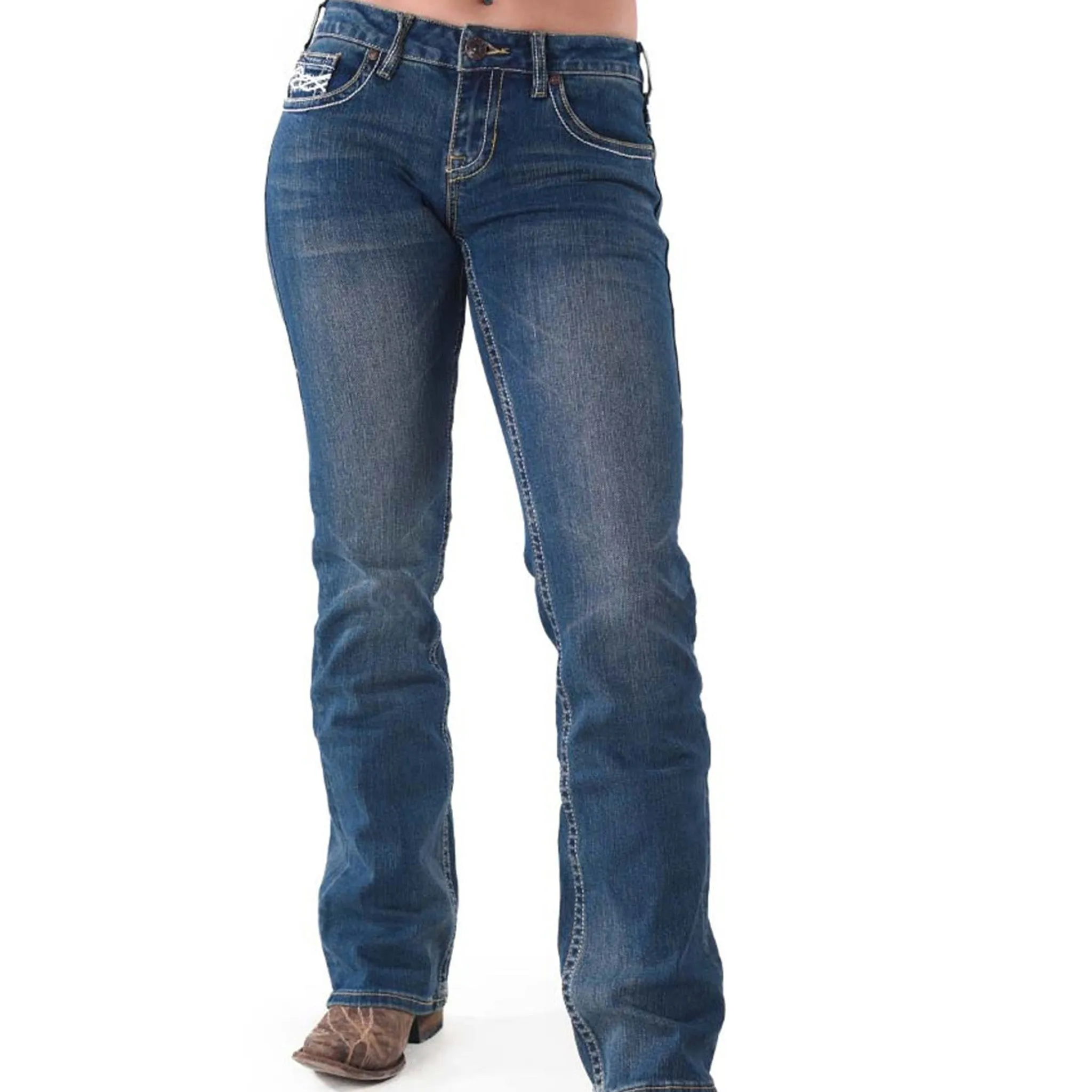 Cowgirl Tuff Medium Wash Don't Fence Me In