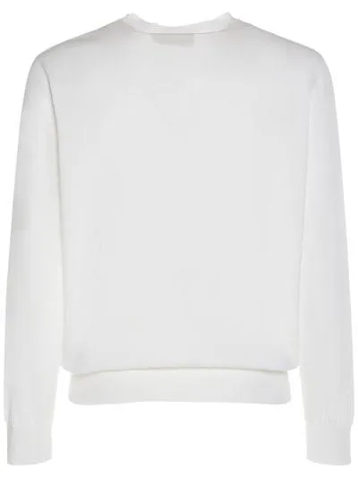 D SQUARED2  |Crew Neck Pullovers Fine Gauge Long Sleeves Plain Cotton