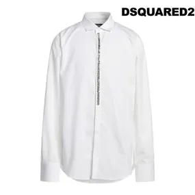 D SQUARED2  |Long Sleeves Plain Cotton Luxury Shirts