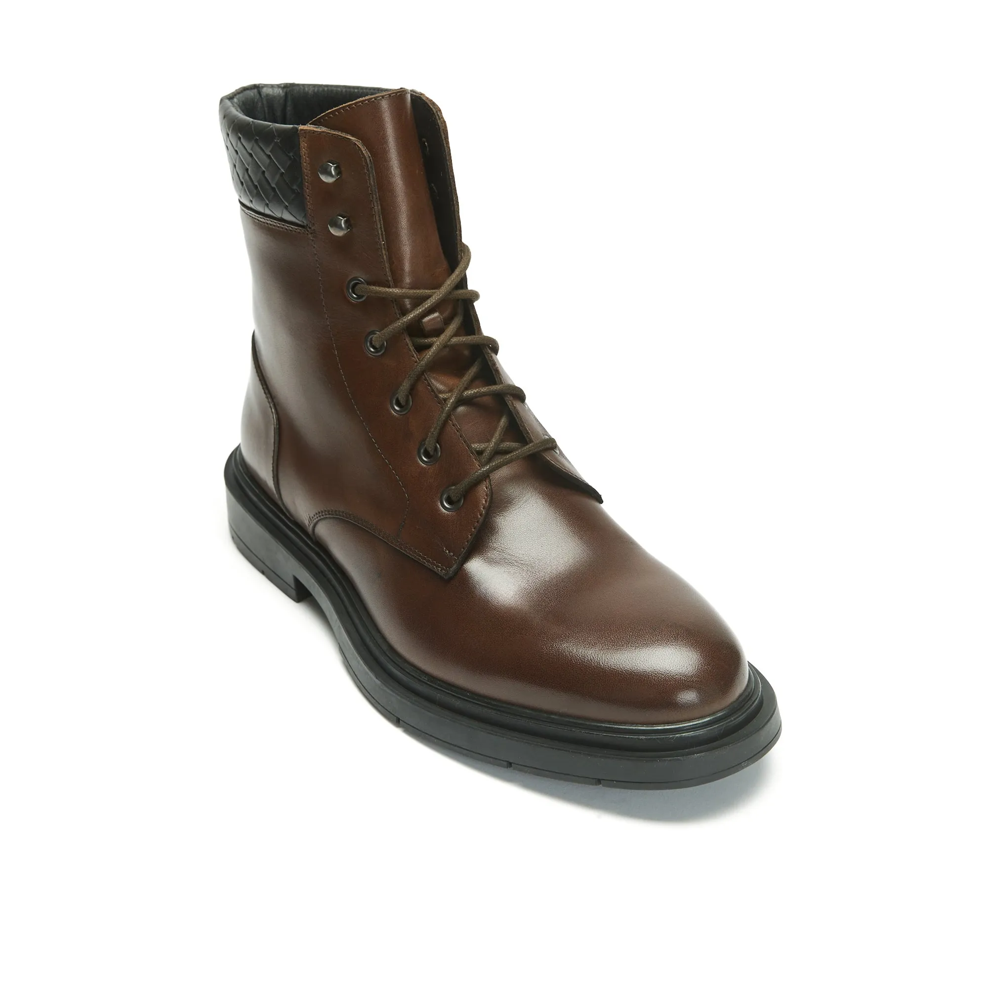 Derby ankle boot mahogany brown